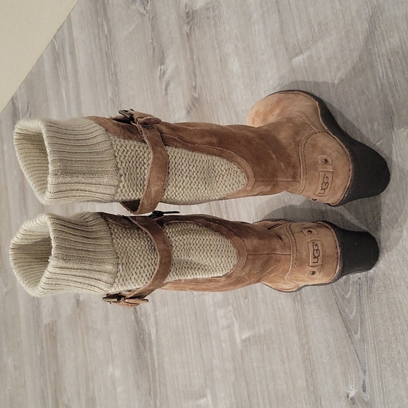 UGG Shoes - UGG Skyfall Knit Wedge Boots size 7